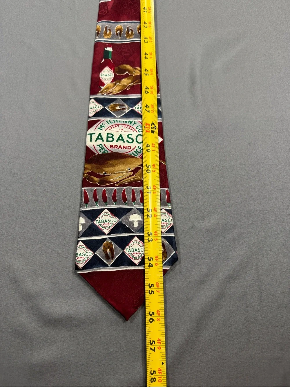 Tabasco Red Patterned Men's Neck Tie 100% Silk